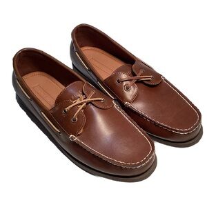 Tommy Hilfiger Men's 12 Tan Faux Leather Shoes Loafers